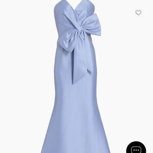 Badgley Mishka Strapless Light Blue Bow-Front Evening Dress size 8